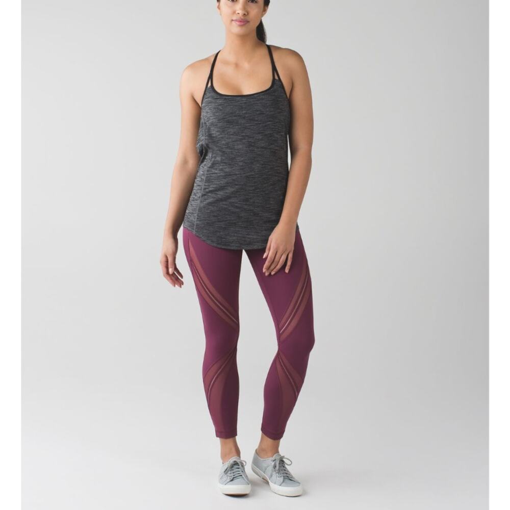 Lululemon High Times Metta Red Grape 7/8 high rise leggings 4